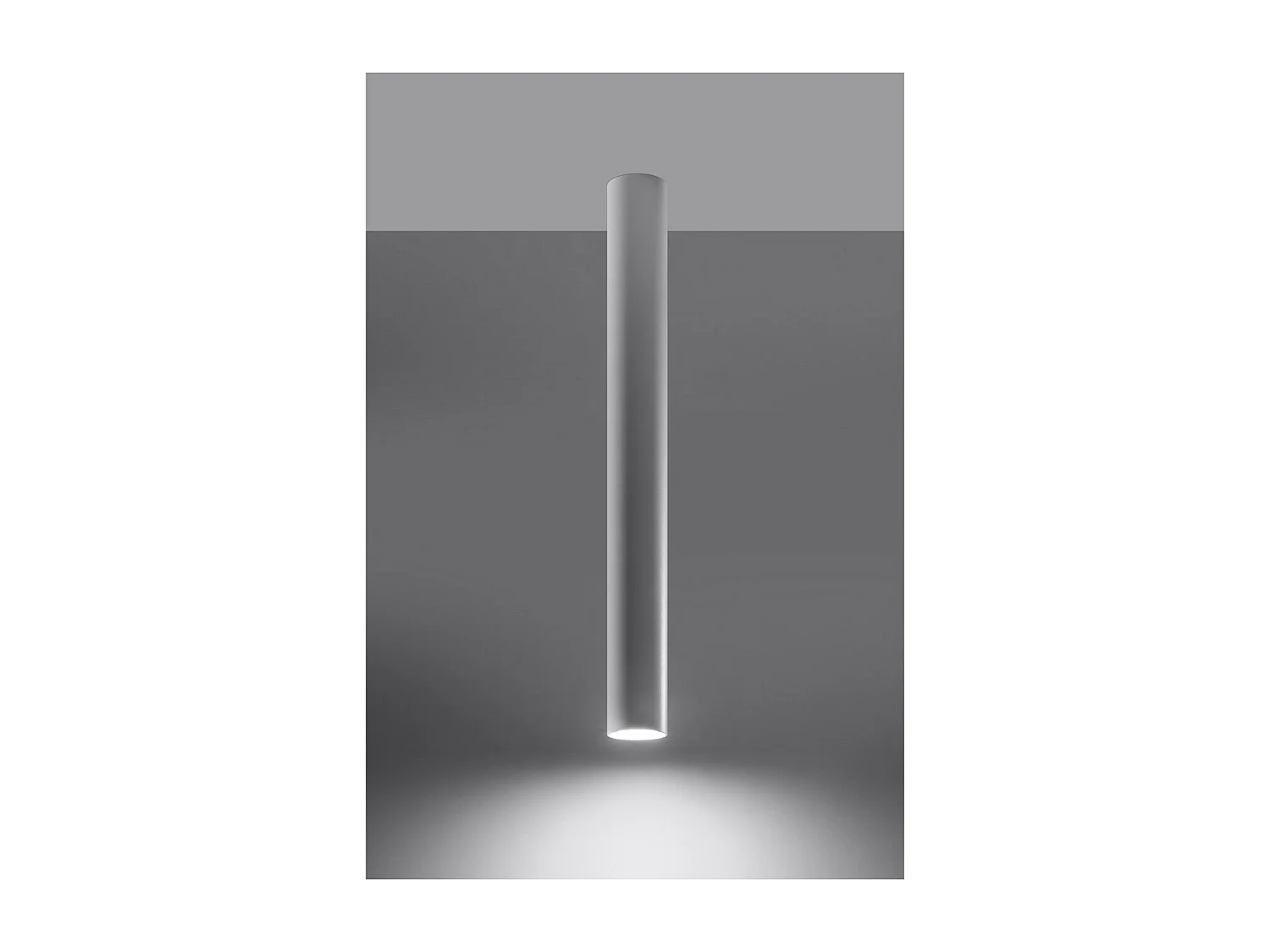 Luminárias De Teto Lagos Moderno, Aço - 1 Lichtbronnen - L.6 X H.60 Cm - Branco