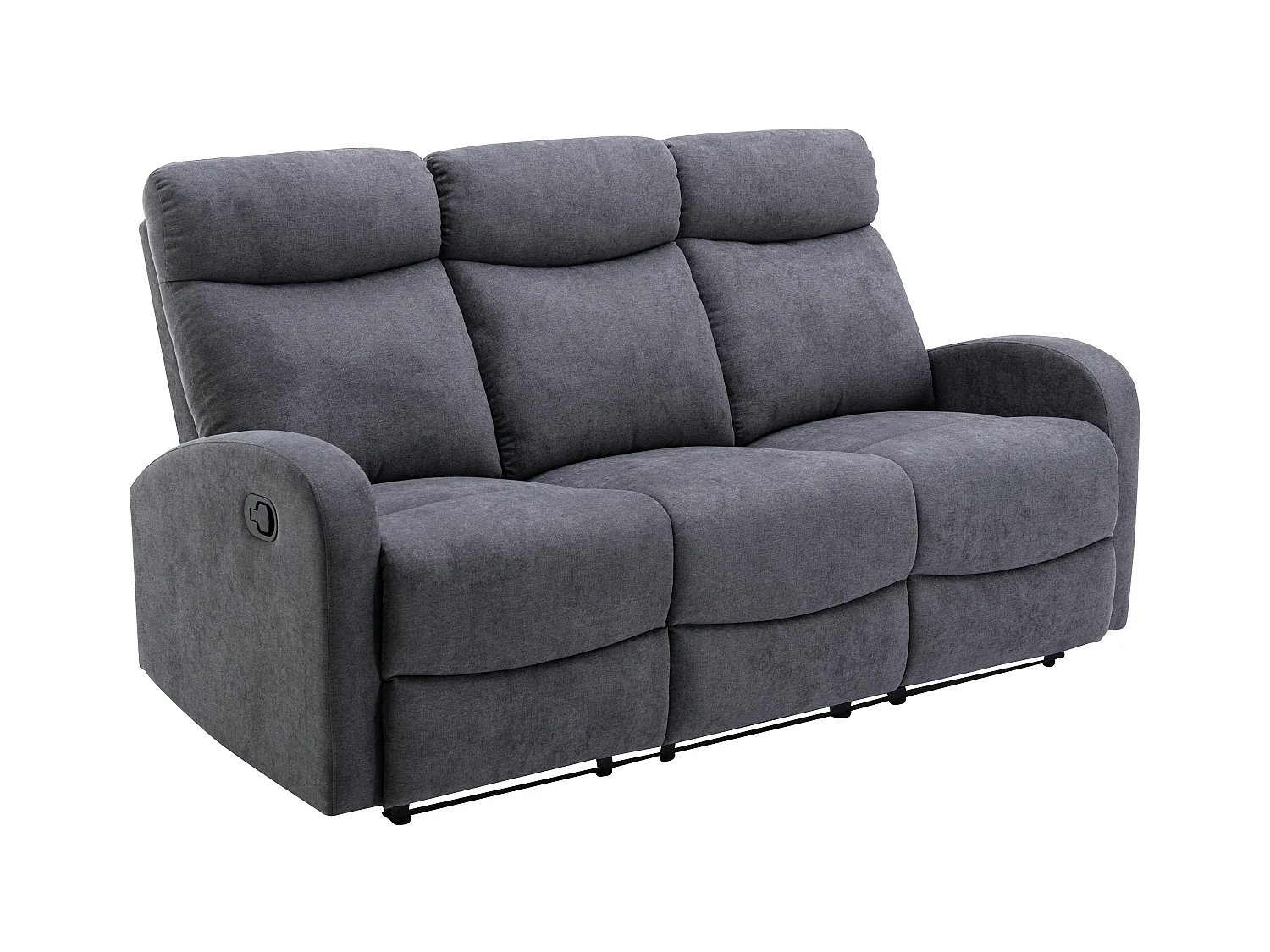 Relaxsofa 3-Sitzer - Stoff - Grau - EVELYN