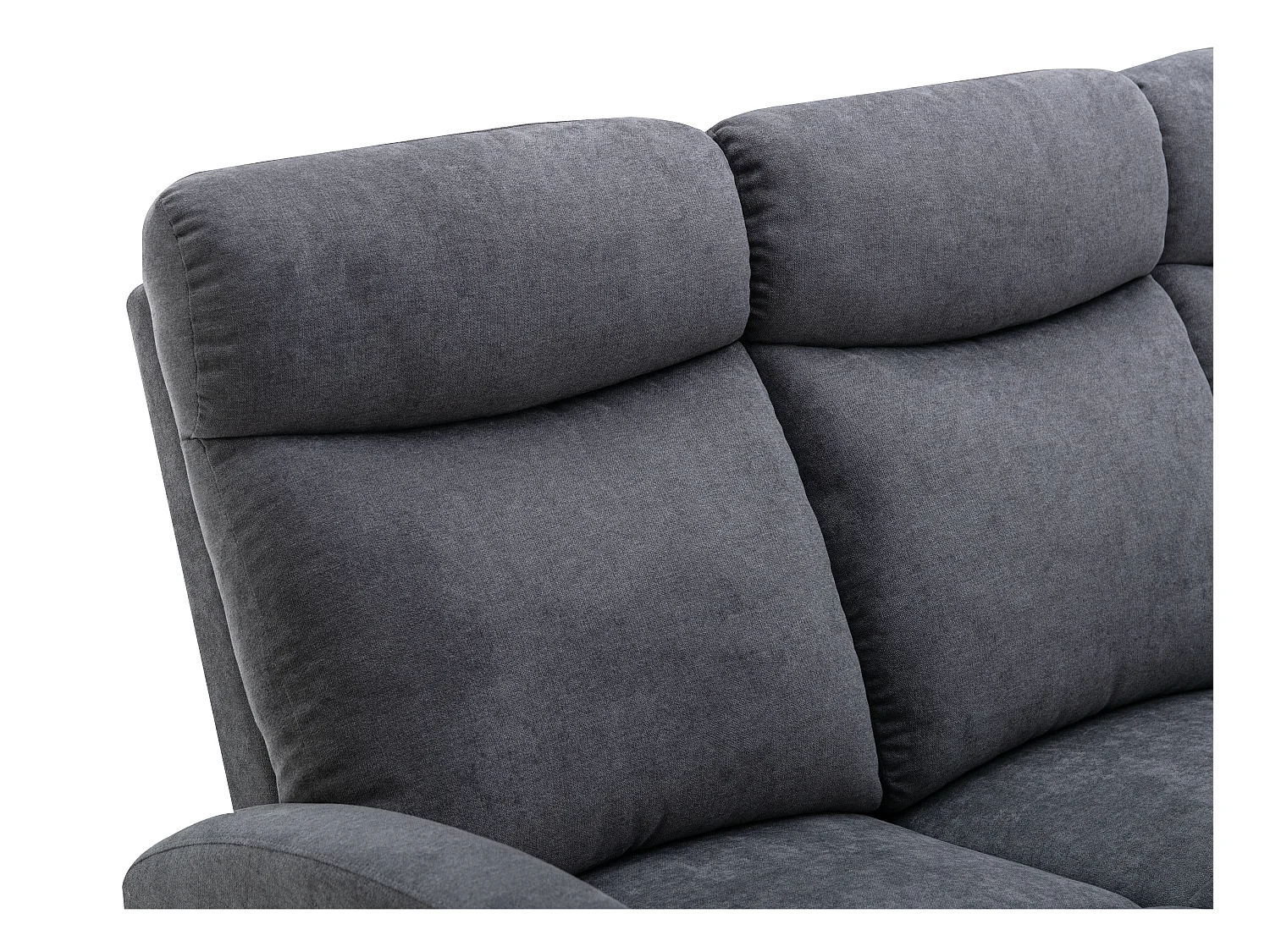 Relaxsofa 3-Sitzer - Stoff - Grau - EVELYN