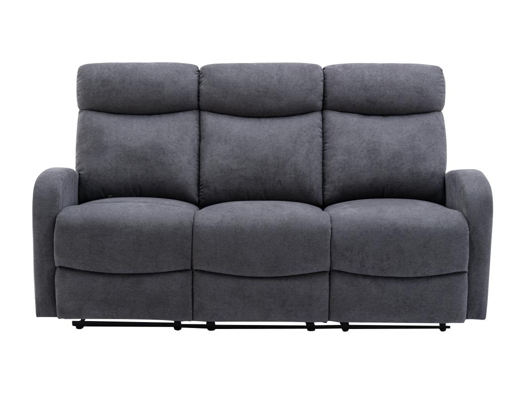 Relaxsofa 3-Sitzer - Stoff - Grau - EVELYN