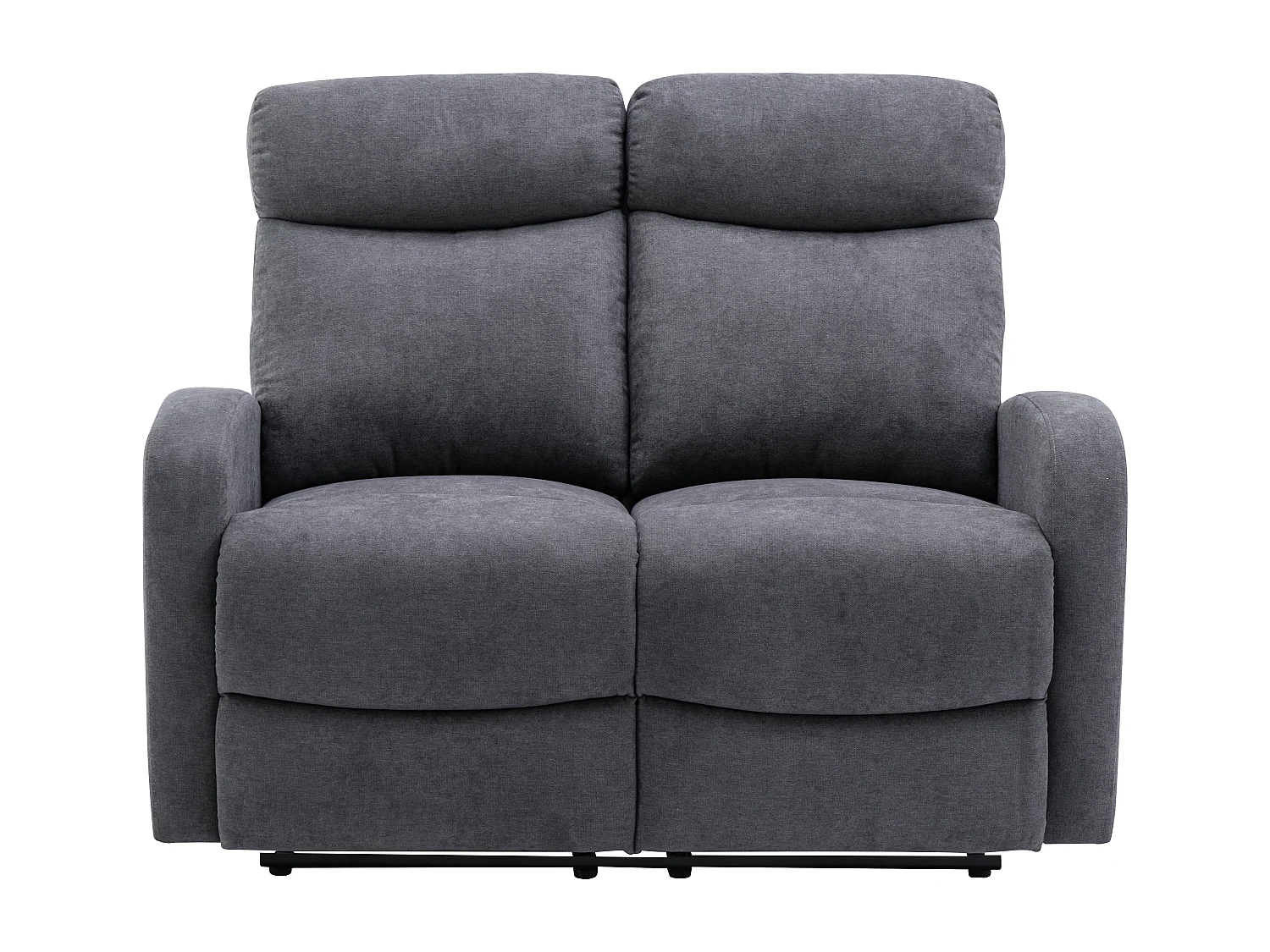 Relaxsofa 2-Sitzer - Stoff - Grau - EVELYN