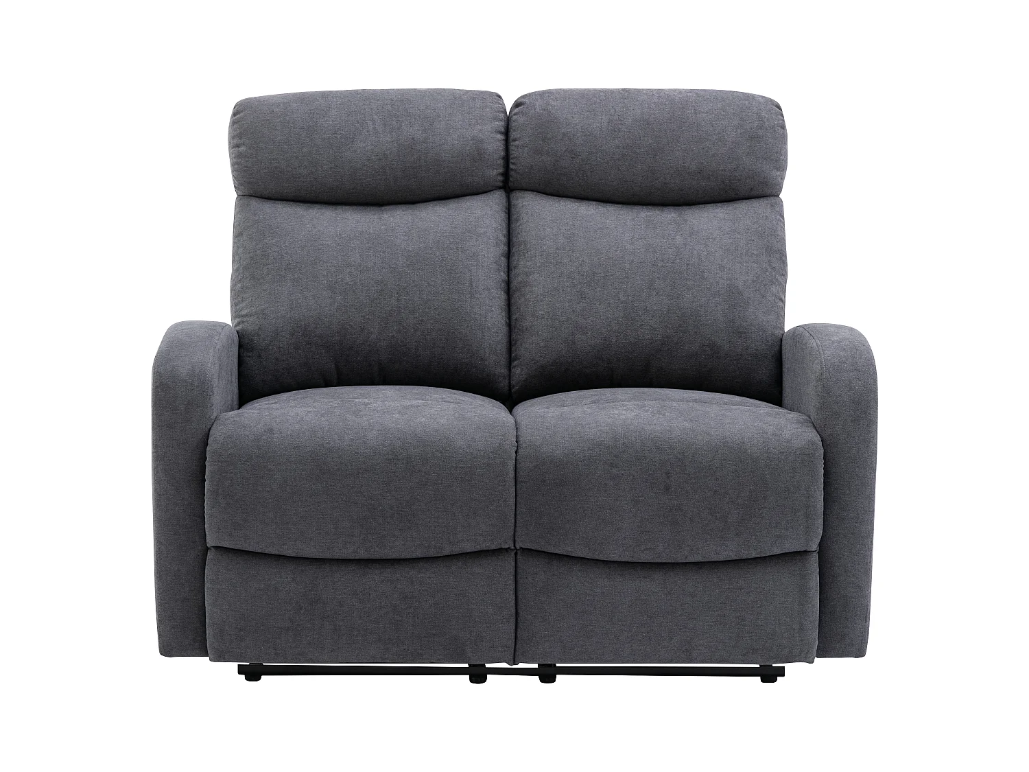 Canapé 2 places relax en tissu gris EVELYN