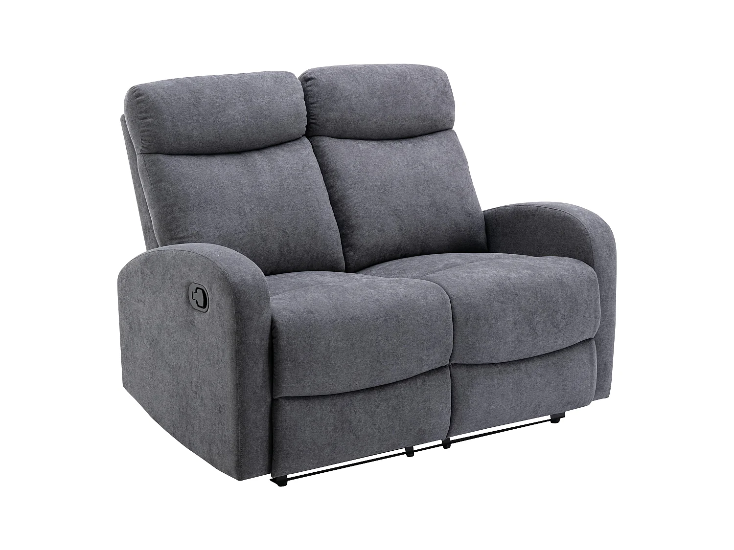 Divano relax 2 posti in Tessuto Grigio - EVELYN