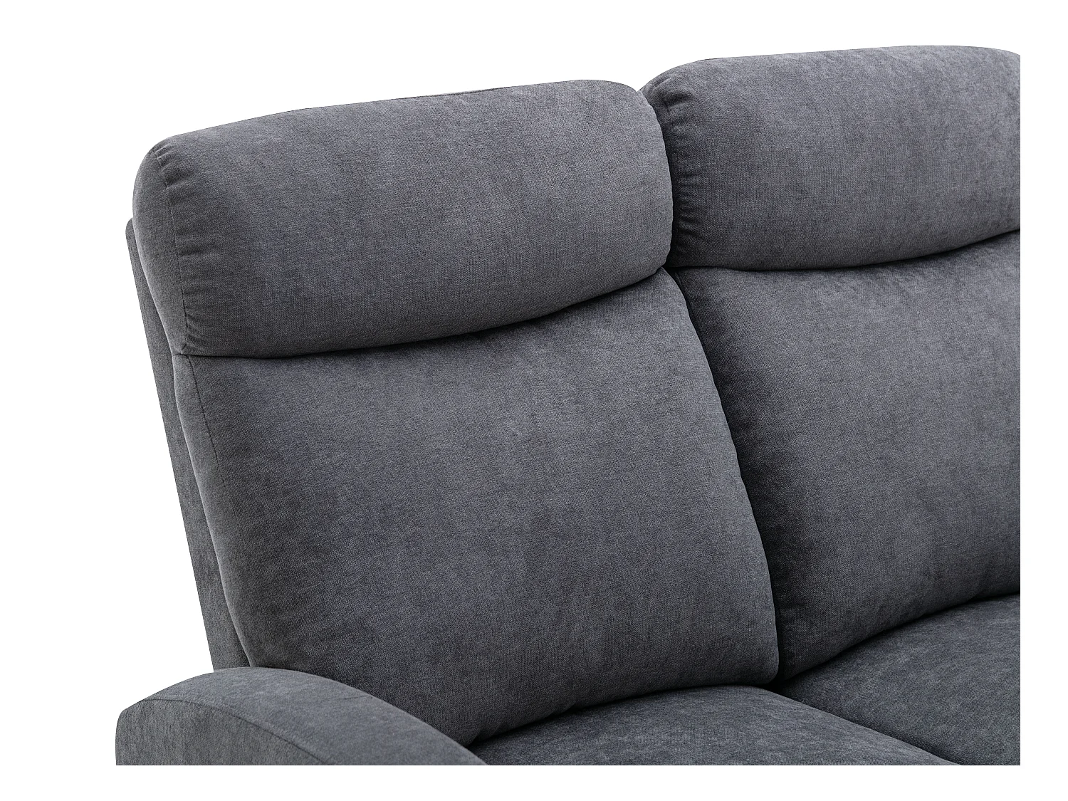 Divano relax 2 posti in Tessuto Grigio - EVELYN