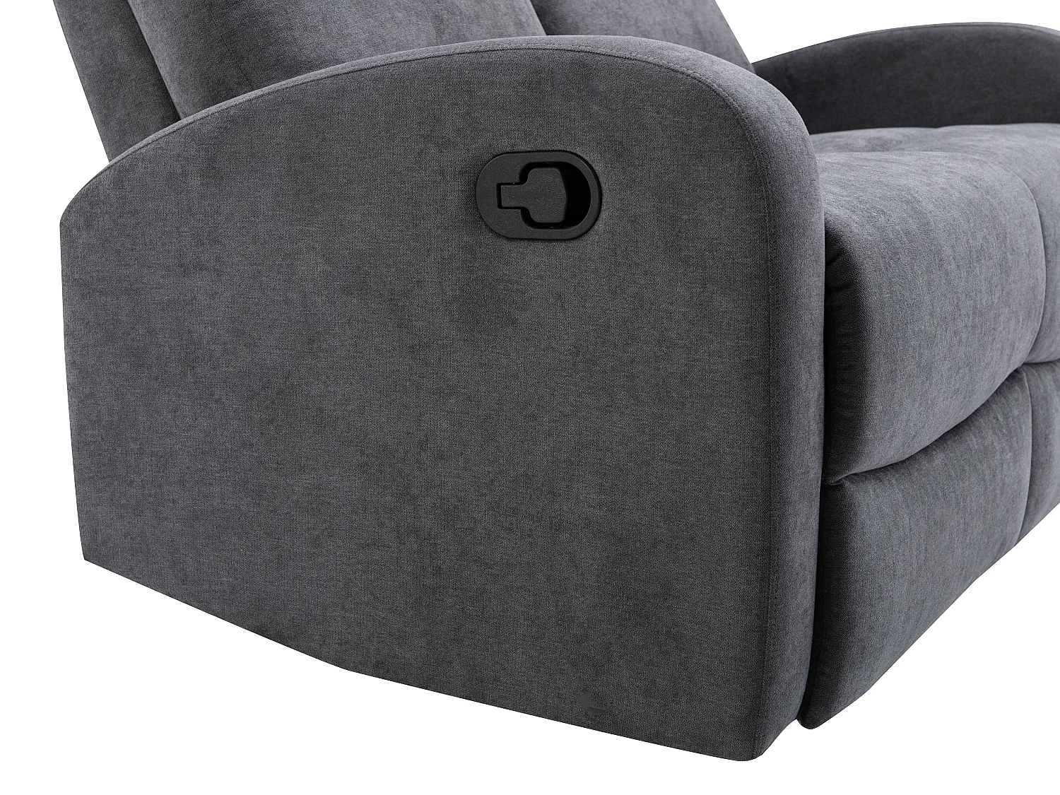 Canapé 2 places relax en tissu gris EVELYN