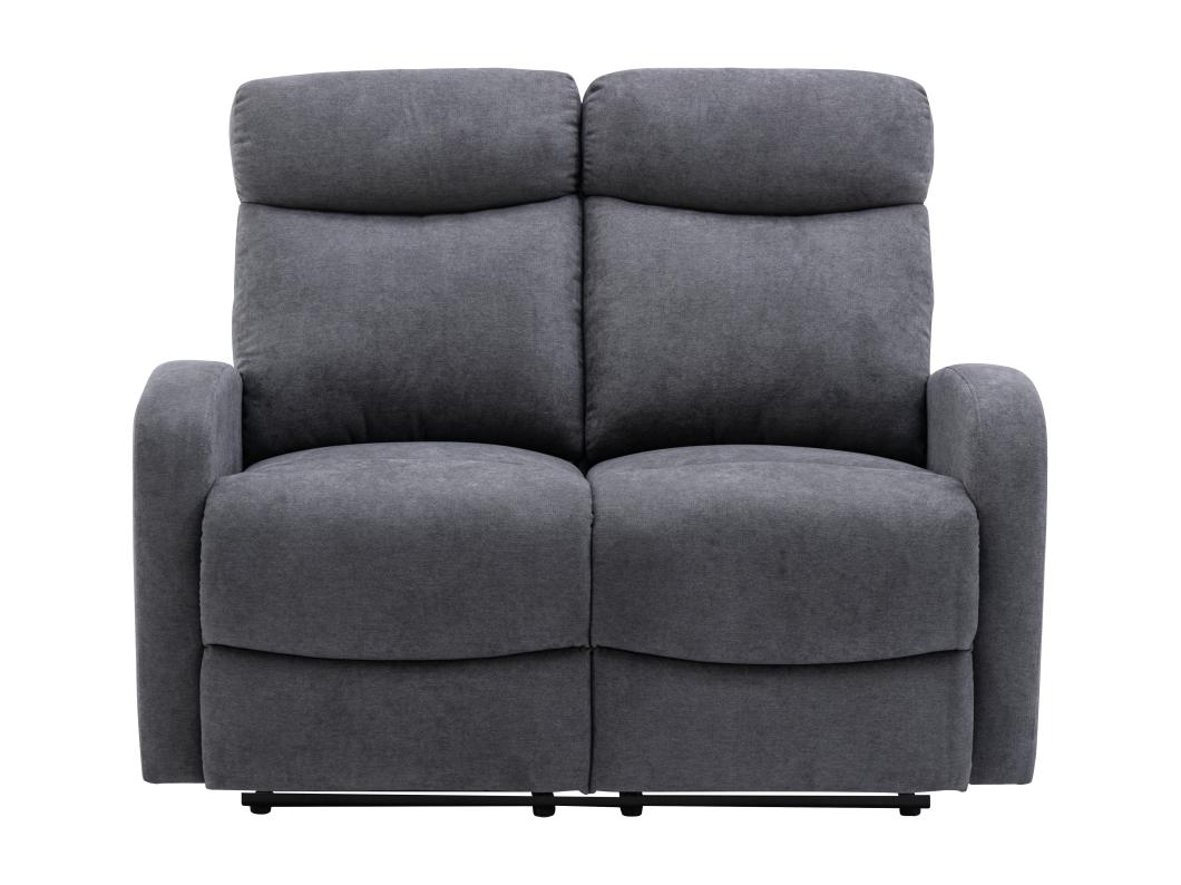 Divano relax 2 posti in Tessuto Grigio - EVELYN