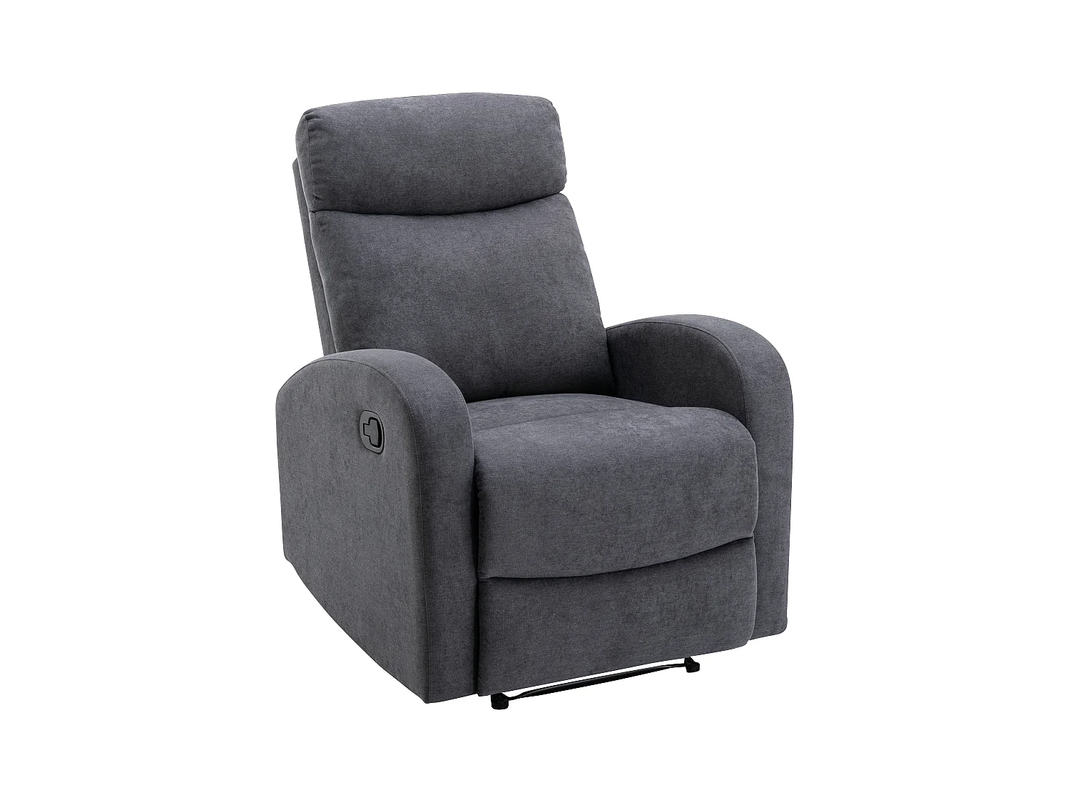 Fauteuil relax en tissu gris EVELYN