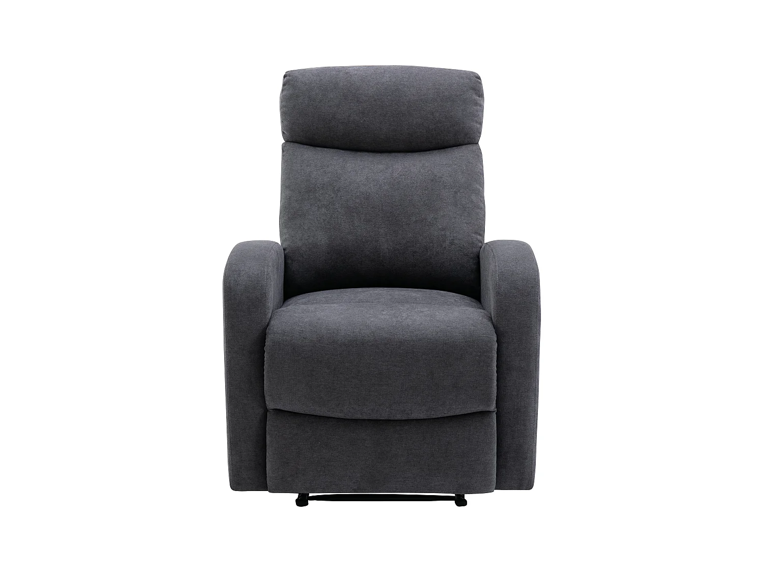 Avslapningsstol i grått stoff stoff-lenestol i grå tøystol i grått stoff EVELYN