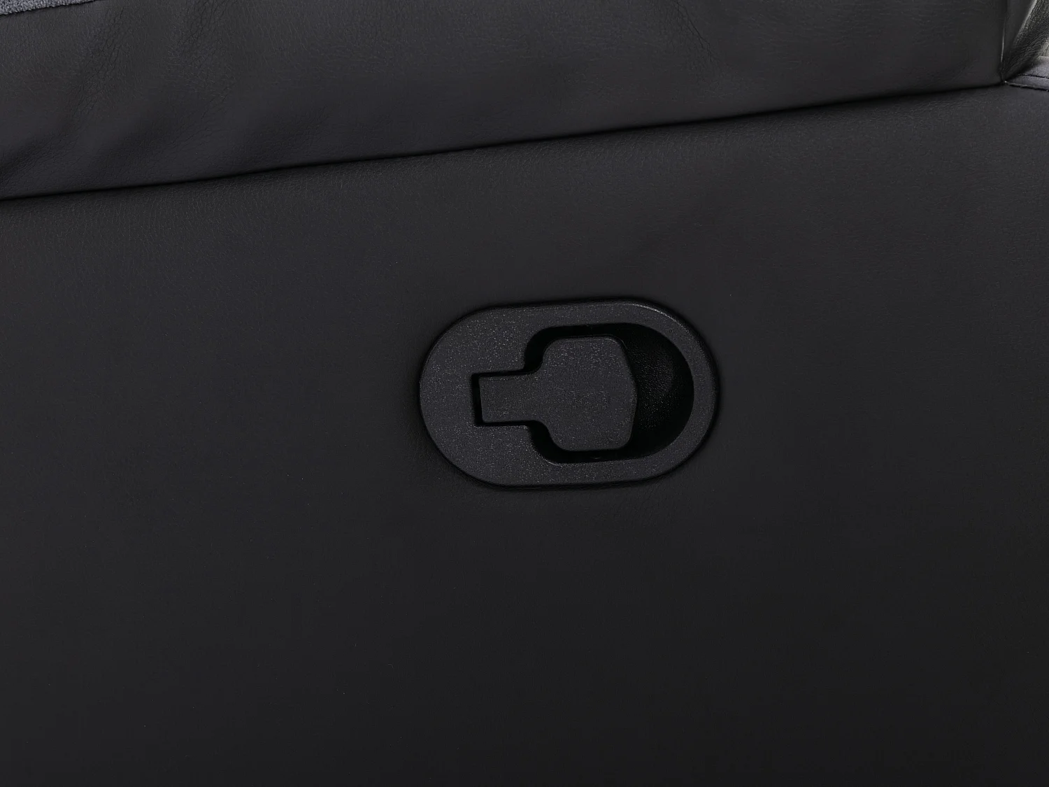 Canapé 2 places relax en microfibre et simili gris et noir BRODY