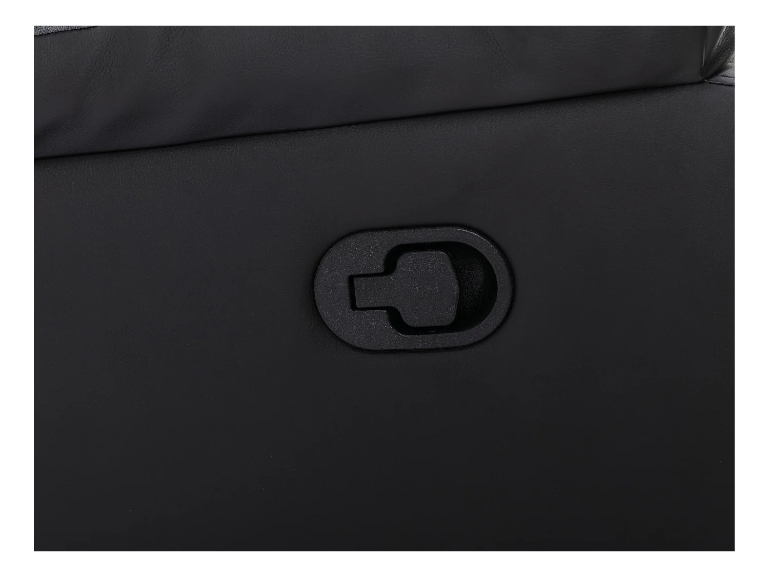 Sillón relax de microfibra y piel sintética gris y negro BRODY