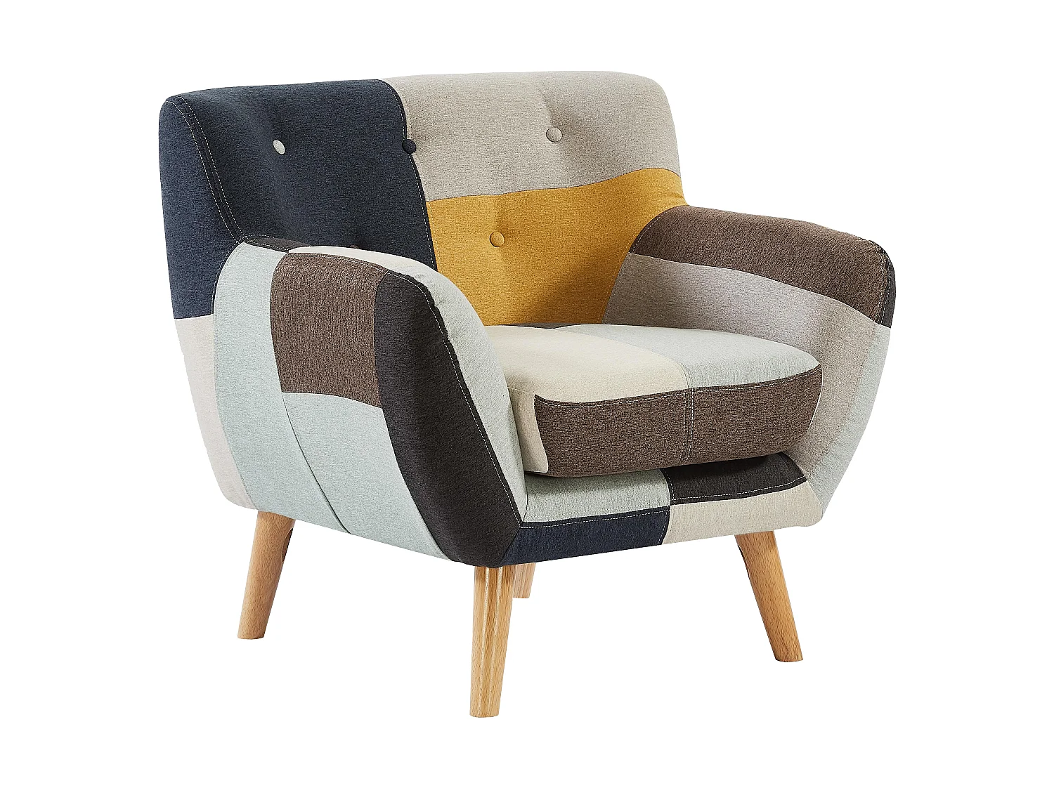 Fauteuil en tissu patchwork SERTI II