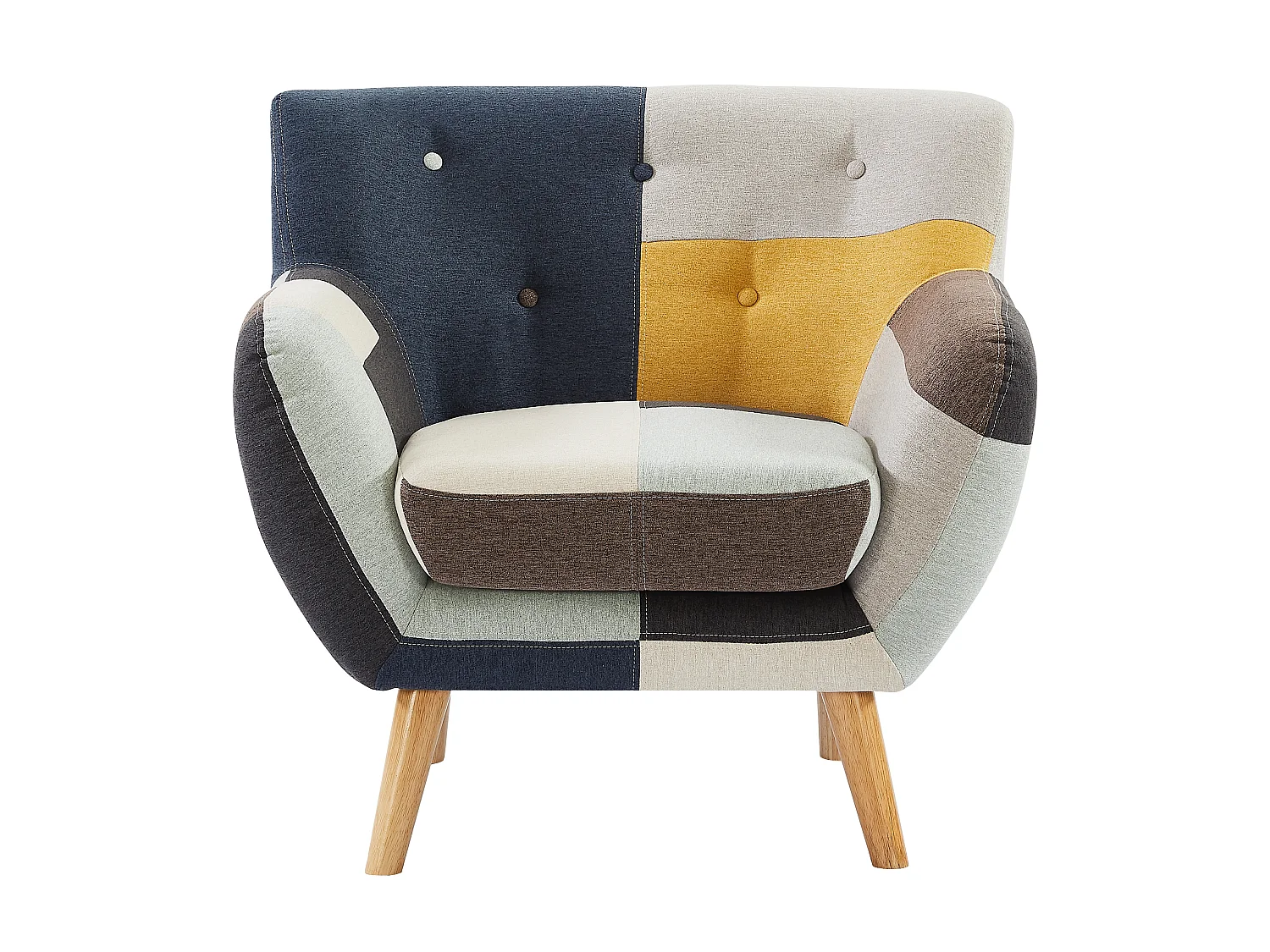 Fauteuil in patchworkstof SERTI II