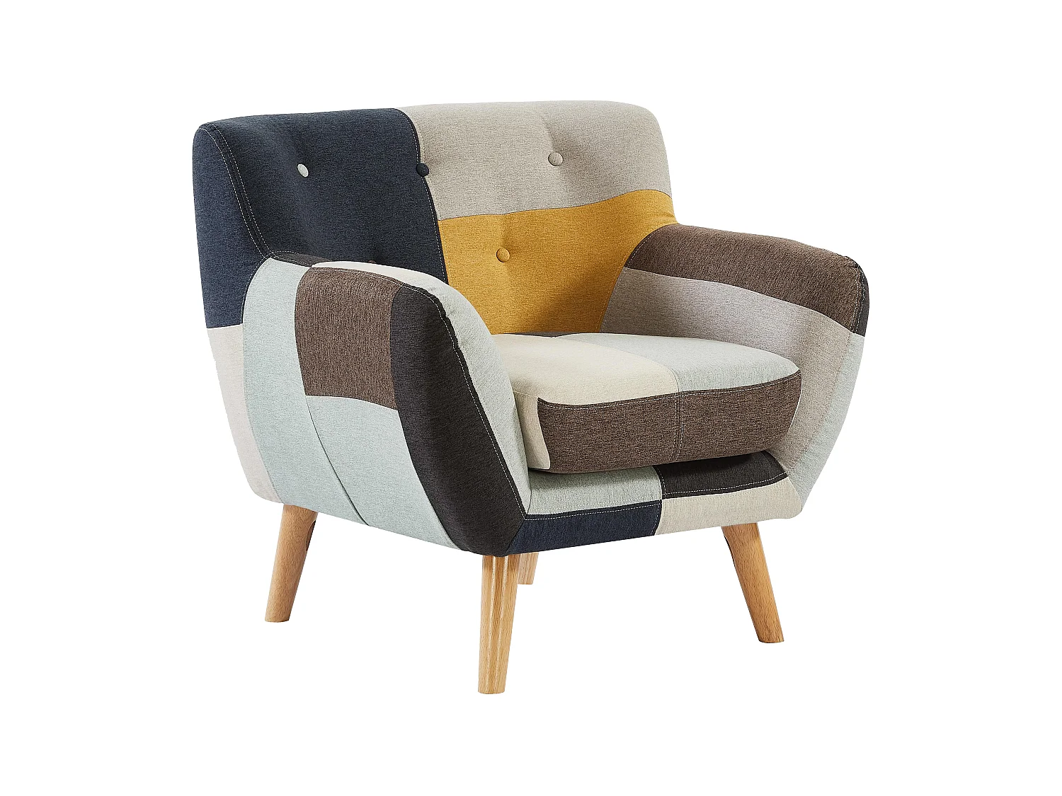 Fauteuil in patchworkstof SERTI II