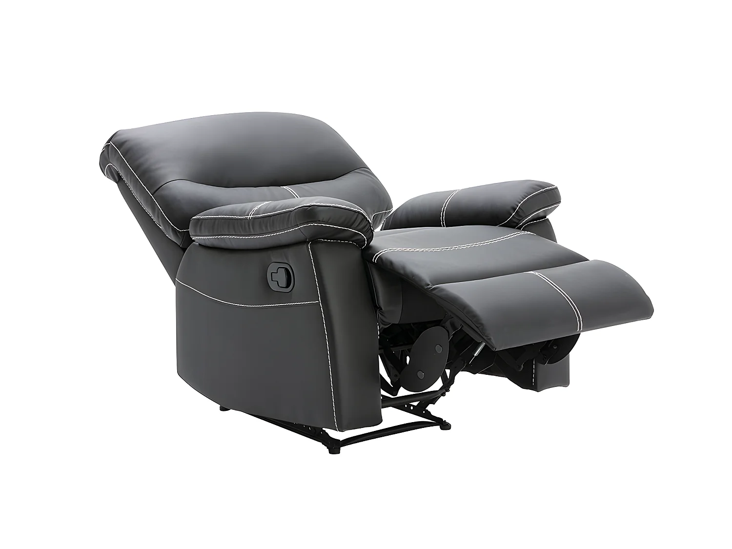 Couchgarnitur Relax 3+2+1 - Kunstleder - Schwarz - CANBY