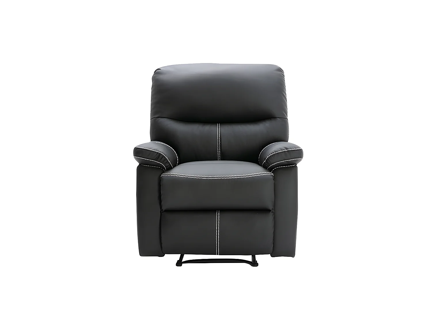 2- og 3-personers sofa og hvilestol i sort imiteret skind CANBY