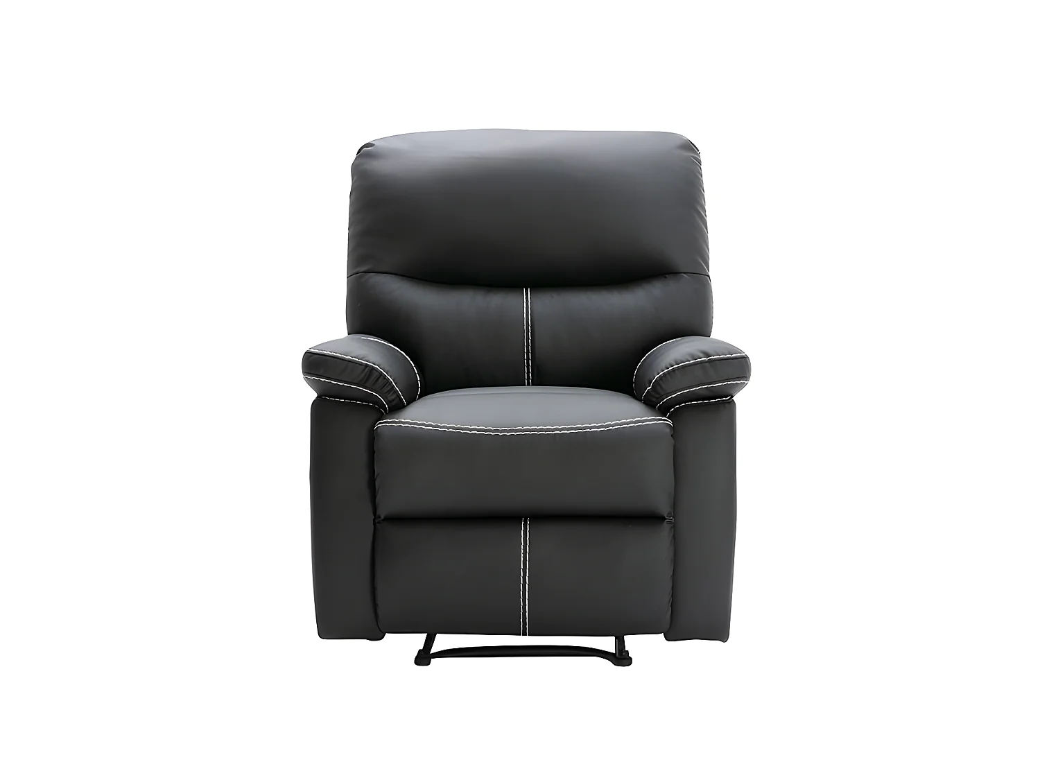 Driezits-, tweezitsbank en fauteuil CANBY  - Kunstleer - Zwart