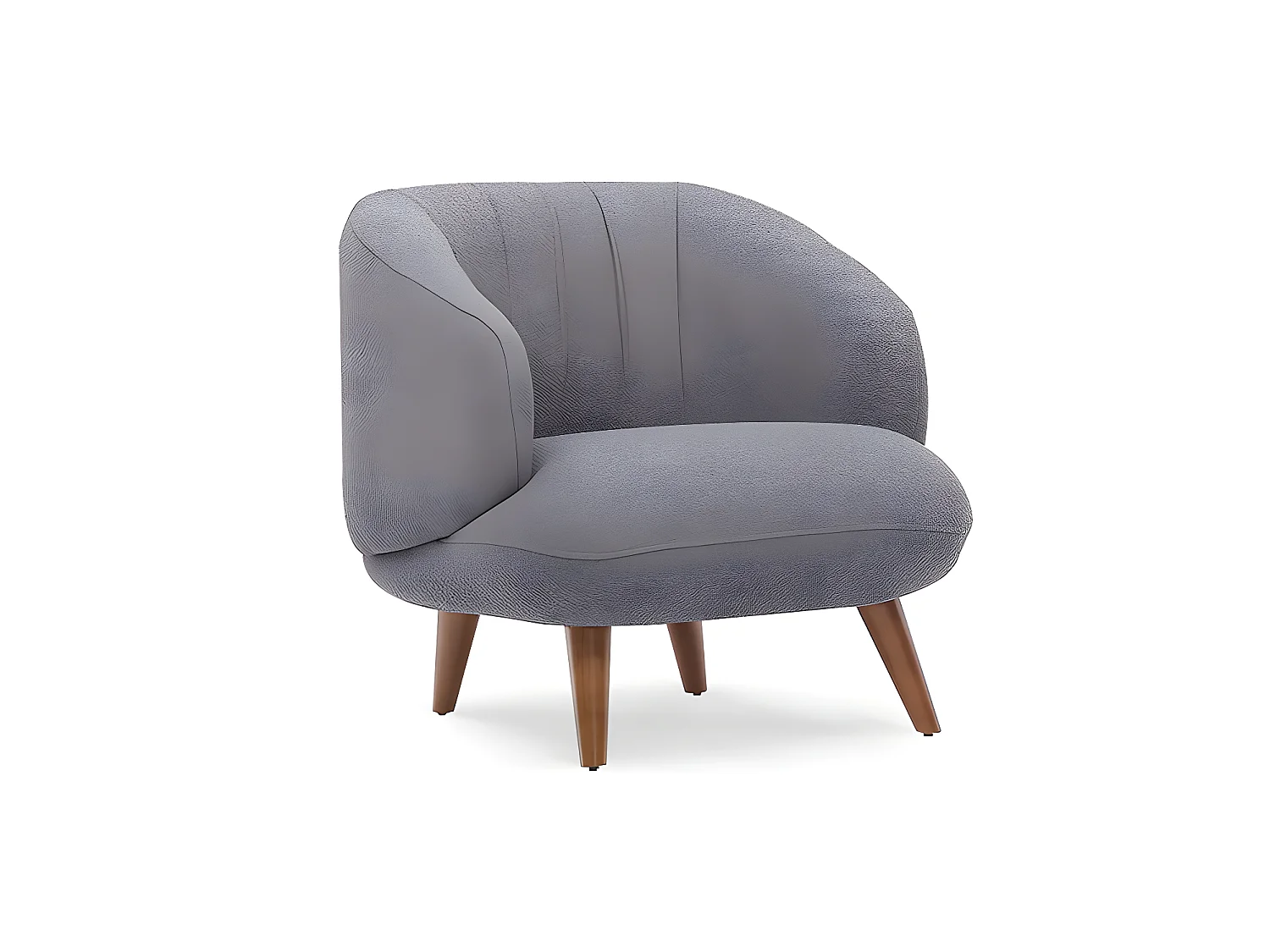 Fauteuil en tissu bouclette anthracite JANINA de Pascal Morabito