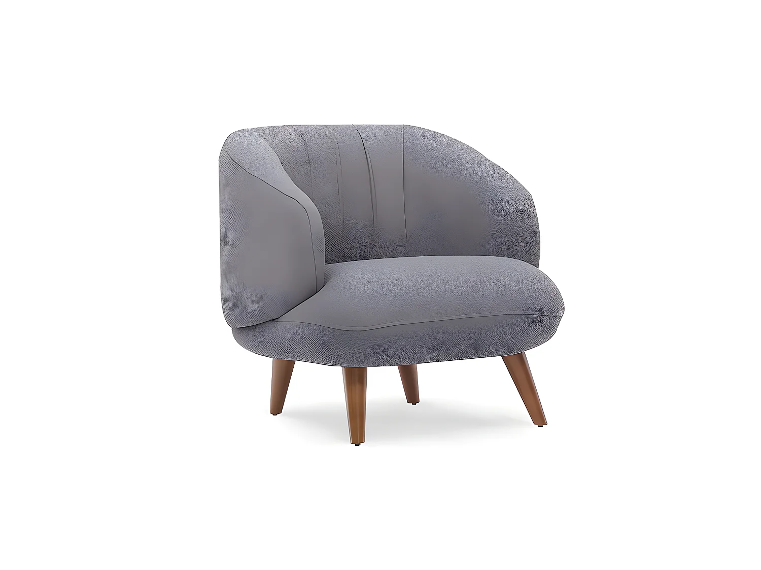 Fauteuil en tissu bouclette anthracite JANINA de Pascal Morabito