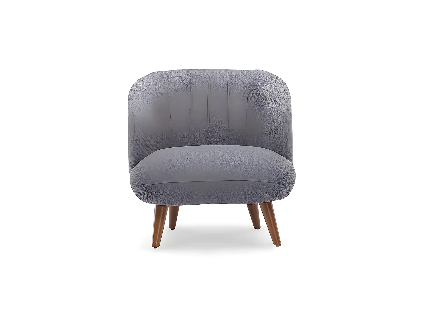 Sillón de tela bouclette antracita JANINA