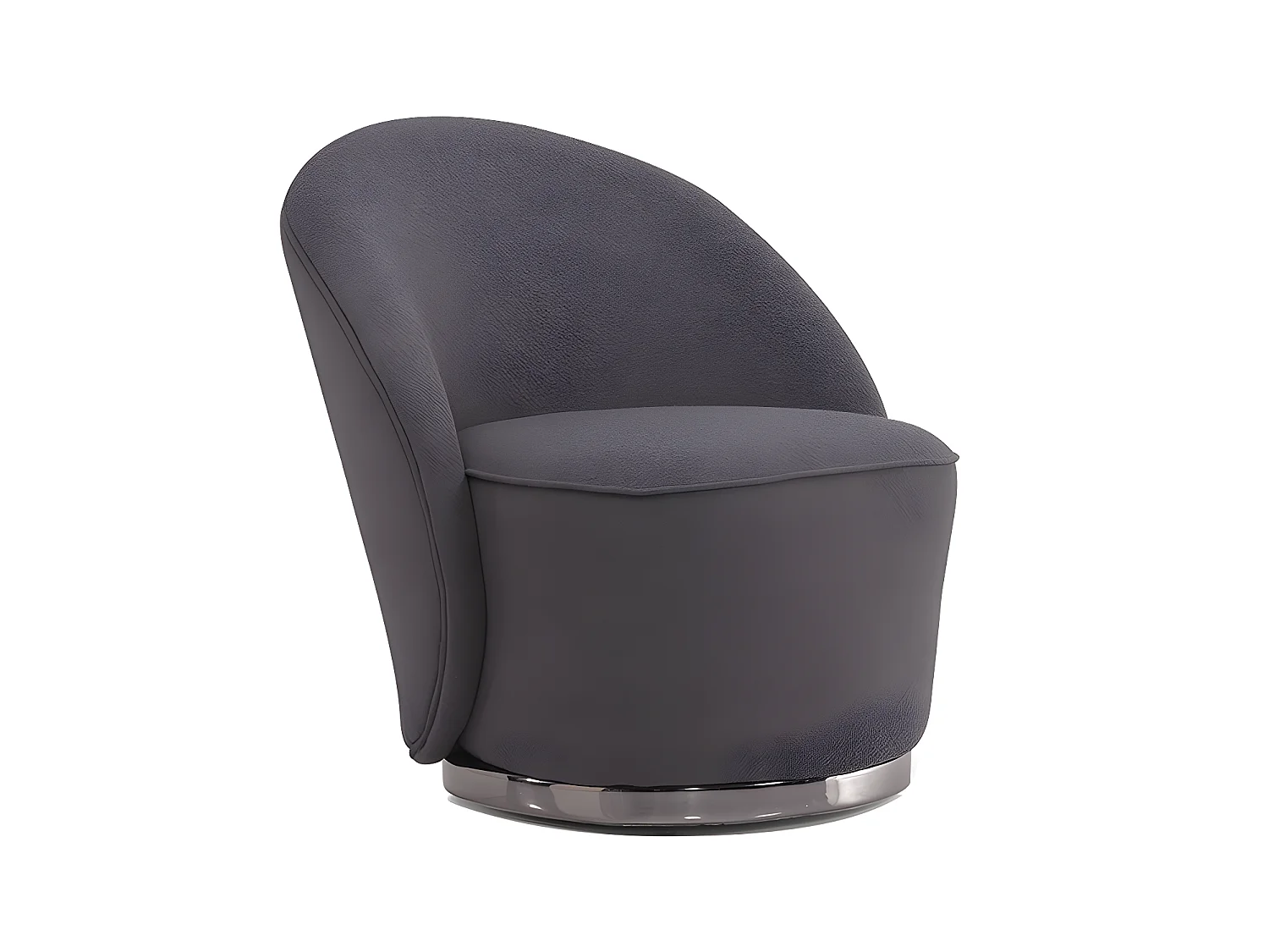 Poltrona in Tessuto bouclette Antracite - ELFIRA di Pascal Morabito