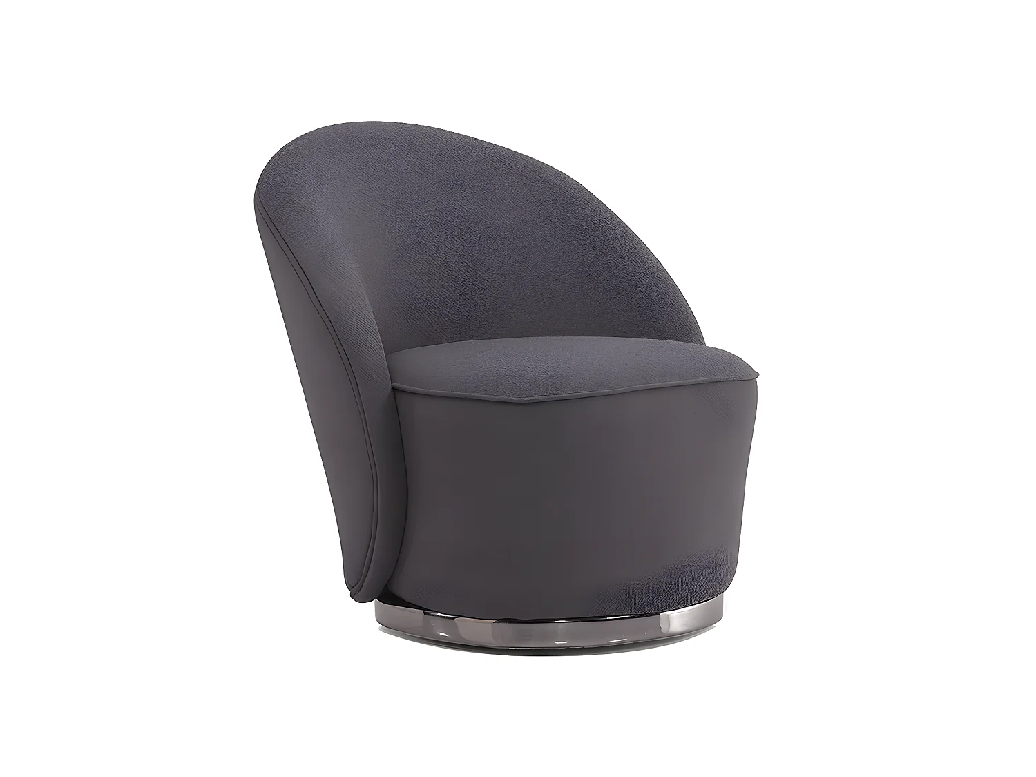 Fauteuil en tissu bouclette anthracite ELFIRA de Pascal Morabito