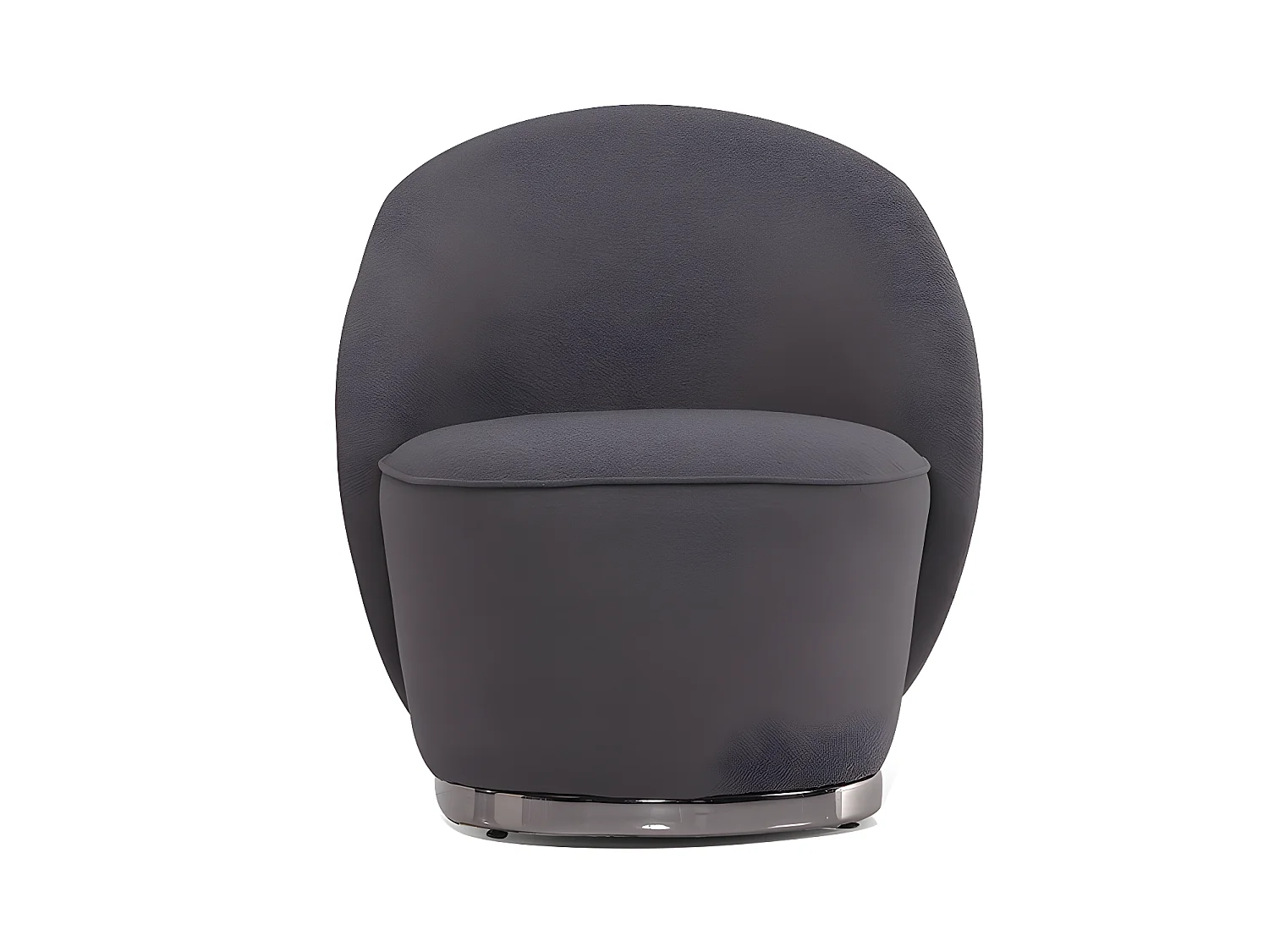 Poltrona em tecido bouclé cor antracite - ELFIRA