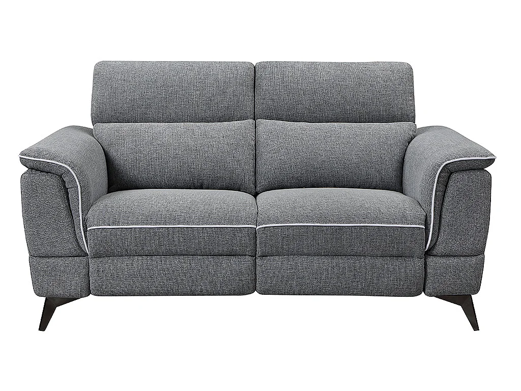 Relaxsofa Ecksofa elektrisch 3+2 Sitzer - Stoff - Grau - MACARI