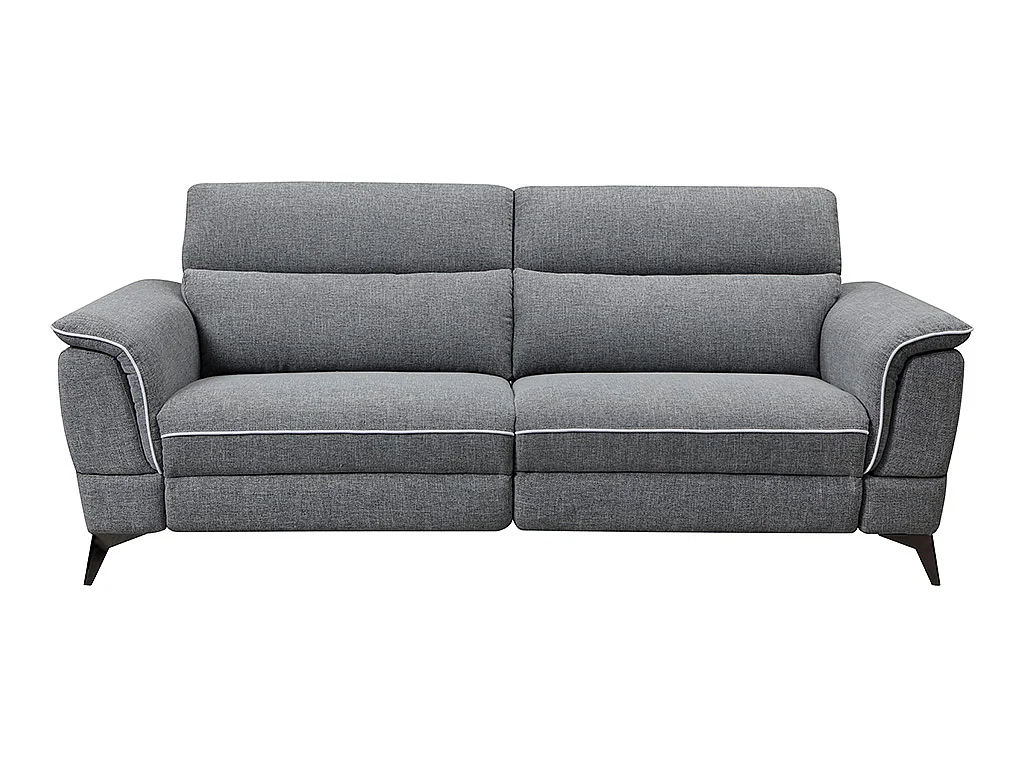 Relaxsofa Ecksofa elektrisch 3+2 Sitzer - Stoff - Grau - MACARI