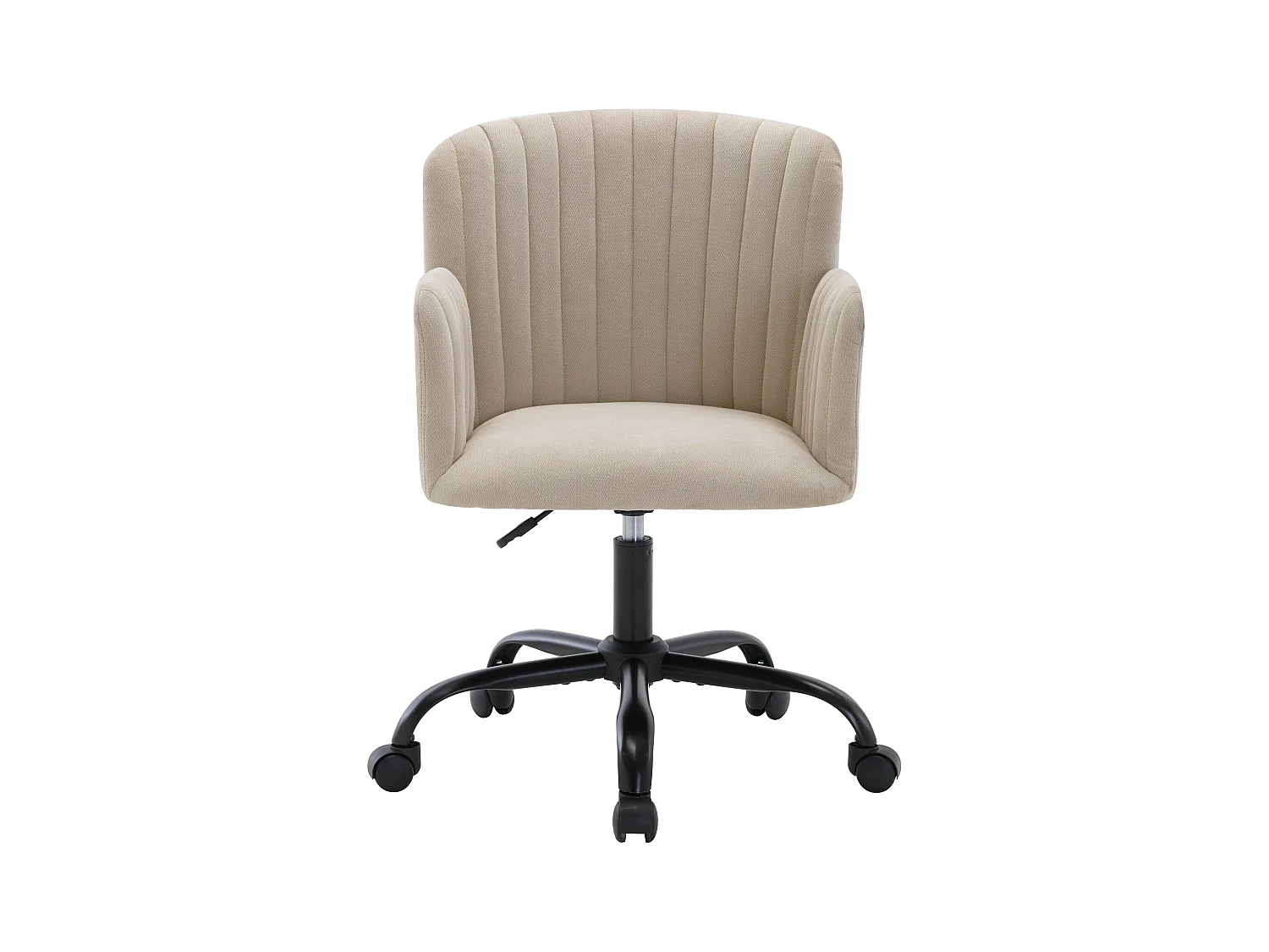 Fotel biurowy – tkanina – kolor beżowy – regulacja wysokości – TOARA