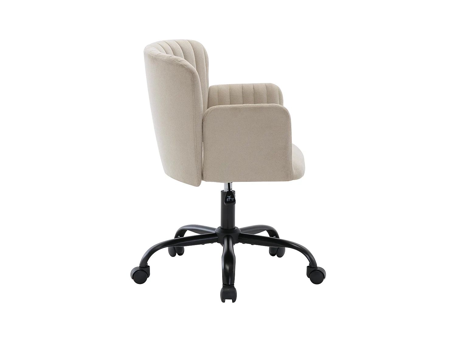 Fotel biurowy – tkanina – kolor beżowy – regulacja wysokości – TOARA