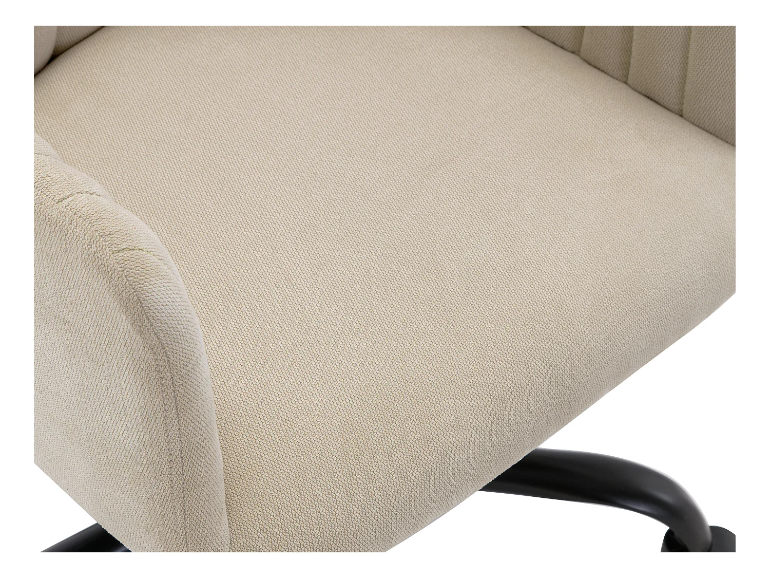 Fotel biurowy – tkanina – kolor beżowy – regulacja wysokości – TOARA