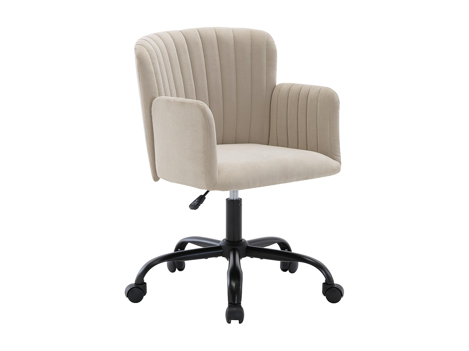 Bürostuhl höhenverstellbar - Stoff - Beige - TOARA günstig online kaufen