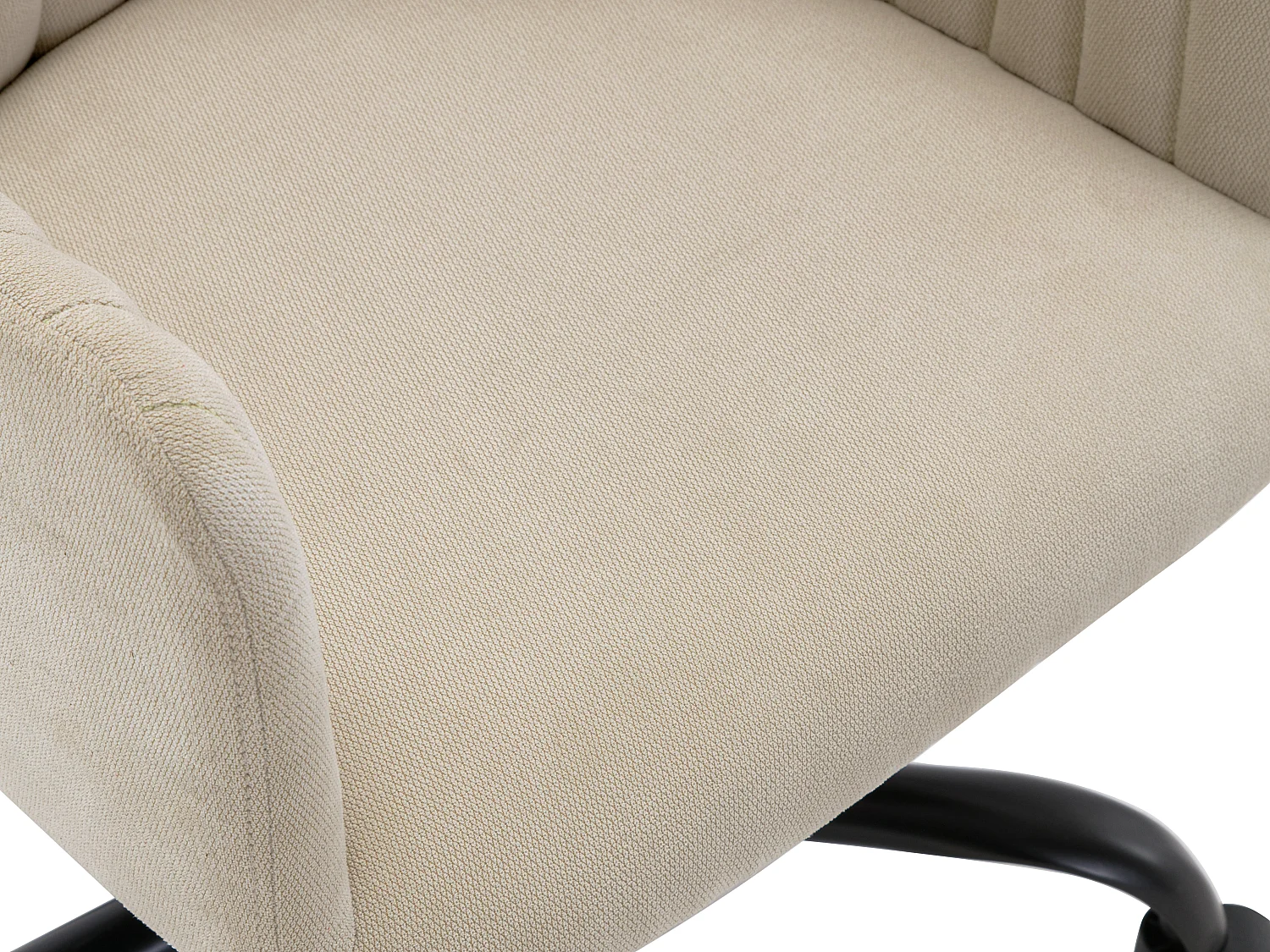 Chaise de bureau - Tissu - Beige - Hauteur réglable - TOARA