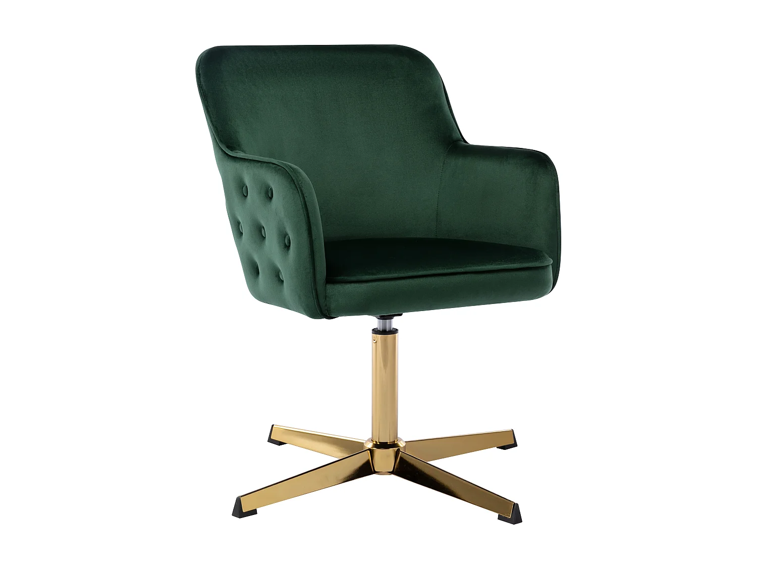 Chaise de bureau - Velours - Vert et doré - CAPULI de Pascal Morabito