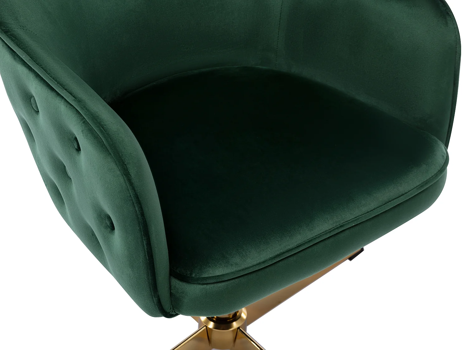 Chaise de bureau - Velours - Vert et doré - CAPULI de Pascal Morabito