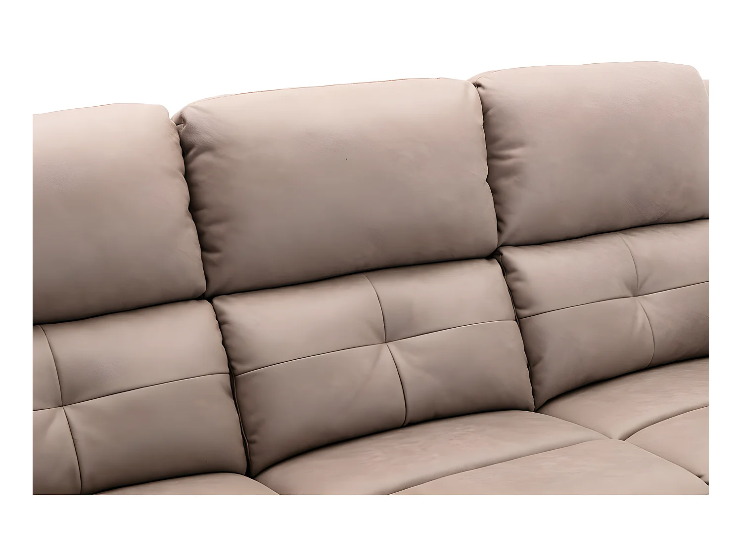 Canapé 3 places et fauteuil relax électrique en tissu taupe DOLENE