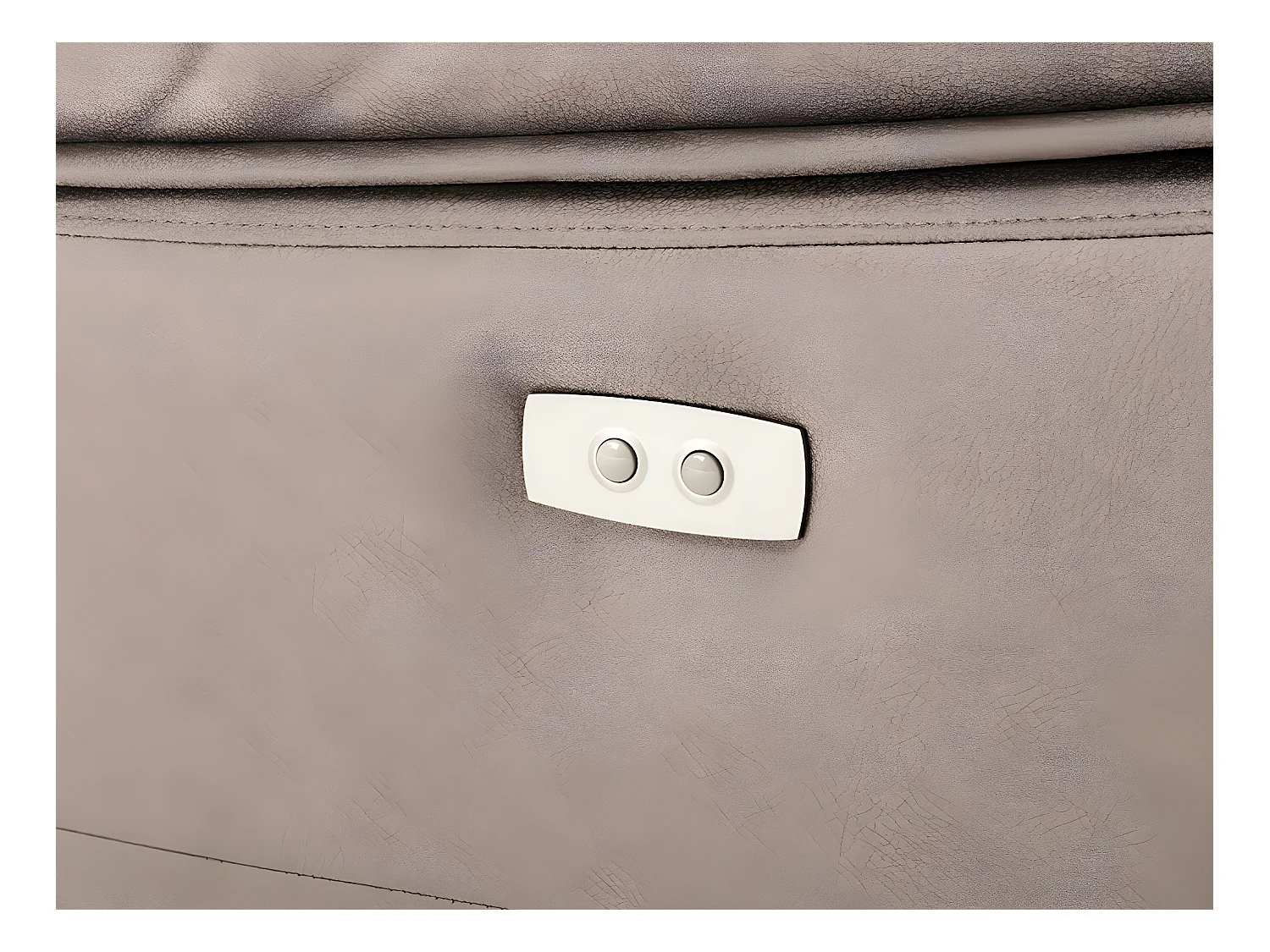 Canapé 3 places et fauteuil relax électrique en tissu taupe DOLENE