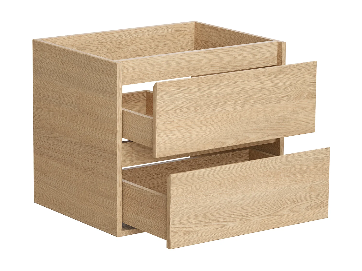 Meubel onder wastafel - Eikenfineer - 60 cm - MILIPAM