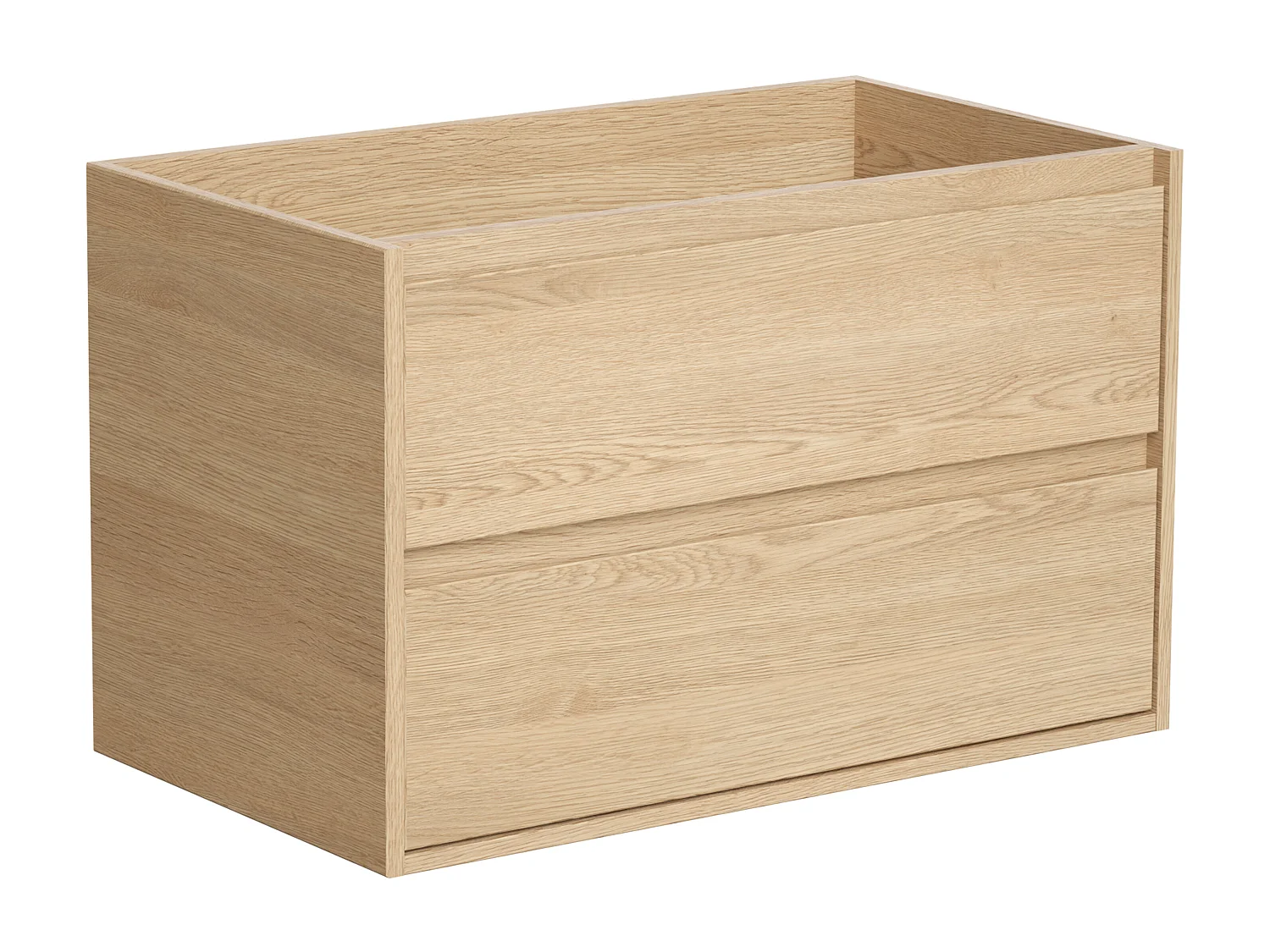 Meubel onder wastafel - Eikenfineer - 80 cm - MILIPAM