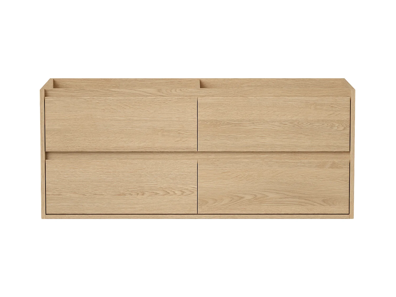 Meuble sous vasque suspendu - Placage chêne - 120 cm - MILIPAM