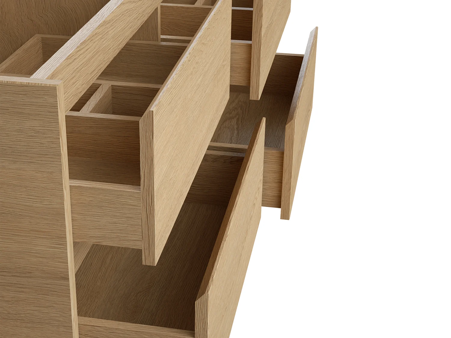 Waschbeckenunterschrank hängend - 120 cm - Eichenholzfurnier - MILIPAM