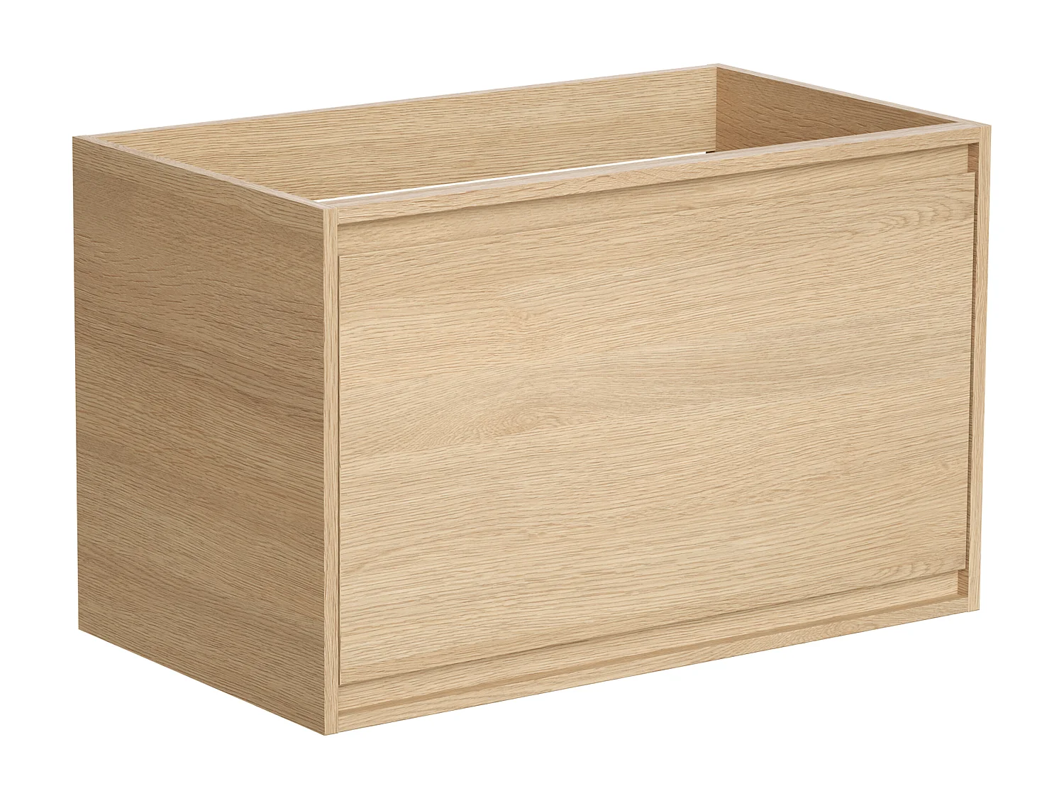 Waschbeckenunterschrank mit Innenschublade - 80 cm - Eichenholzfurnier - MESLIVA