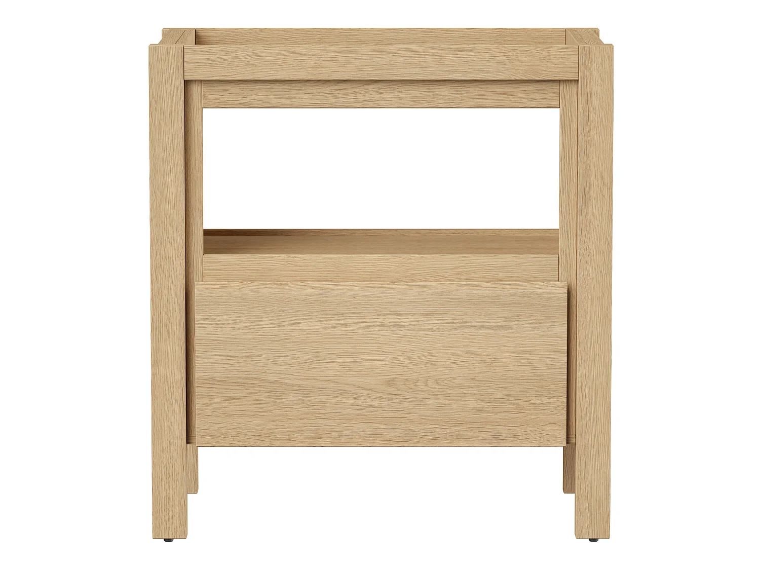 Móvel para colocar sob o lavatório com nicho de arrumação, folha de carvalho, 80 cm - COSMOTI