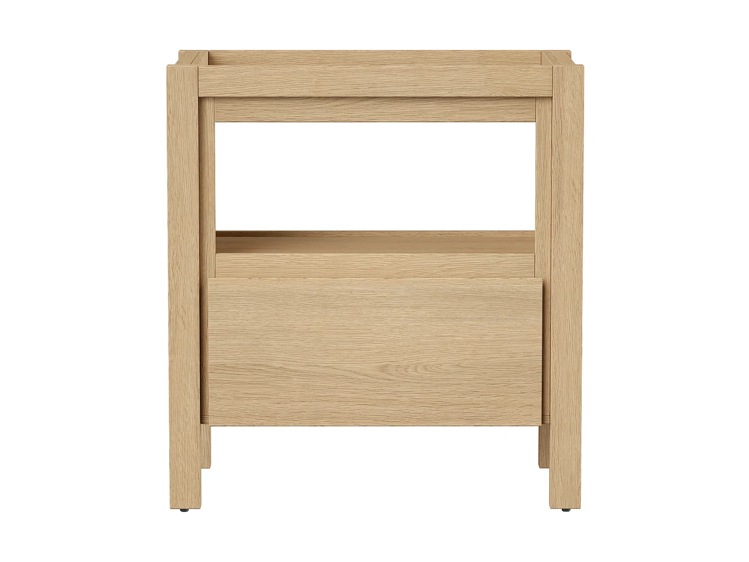 Wastafelmeubel met opbergvak - Eikenfineer - 80 cm - COSMOTI