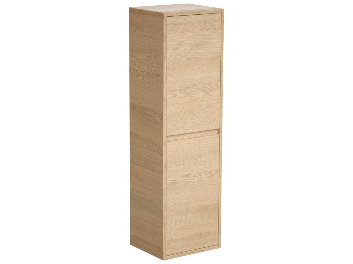 Badezimmerschrank - 30 x 35 x 120 cm - Eichenholzfurnier - ENOSEA günstig online kaufen