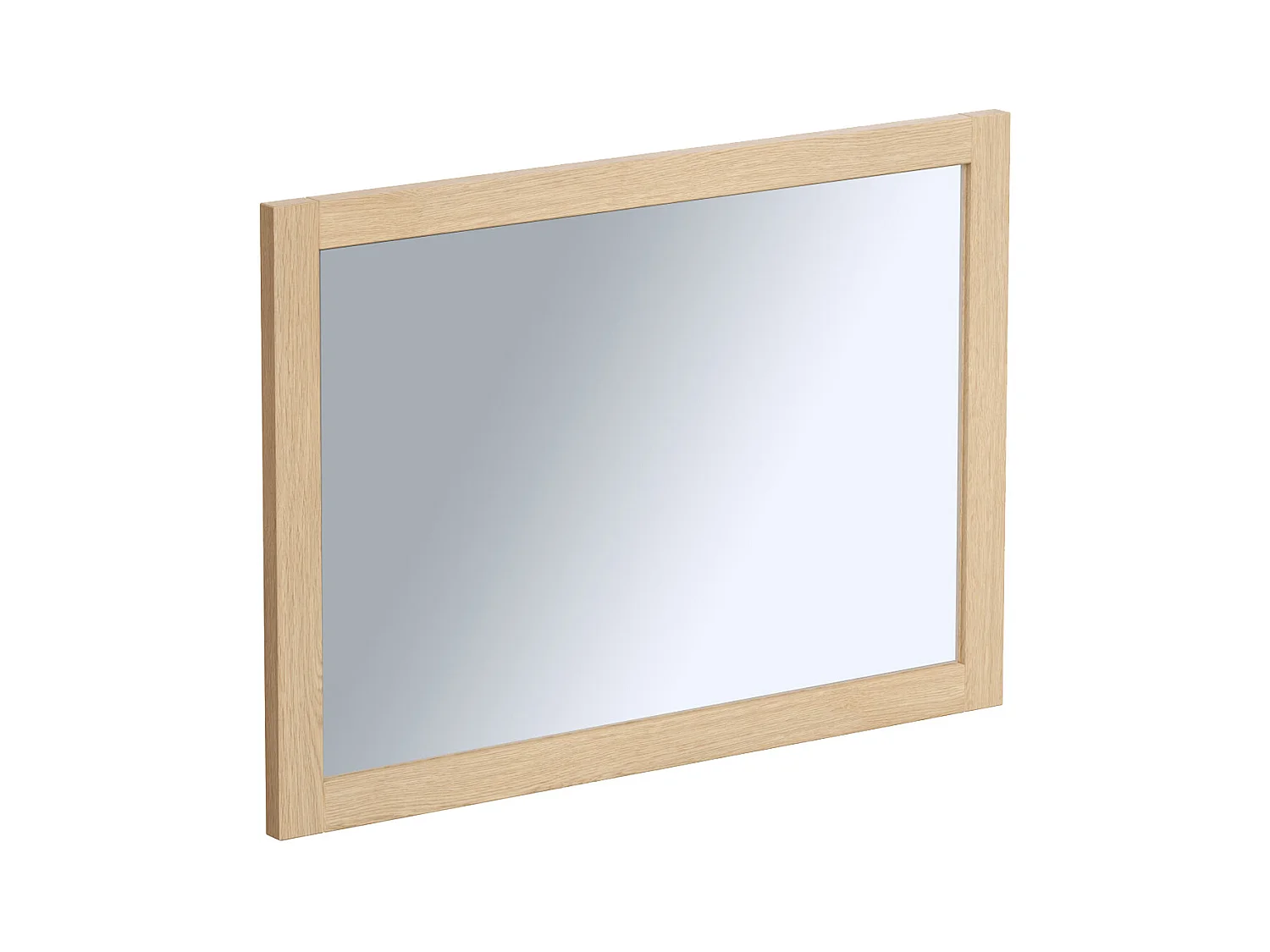 Lustro prostokątne z ramą z okleiną dębową - Szer. 50 x Wys. 70 cm - TIMEA