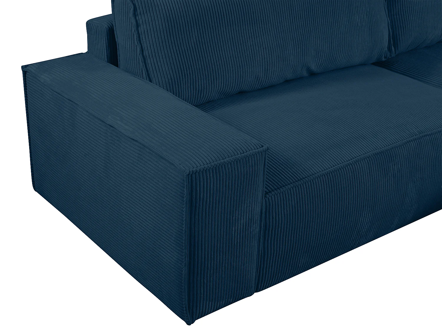 Hoekslaapbank AMELIA van PASCAL MORABITO - Ribfluweel - Blauw - Hoek rechts