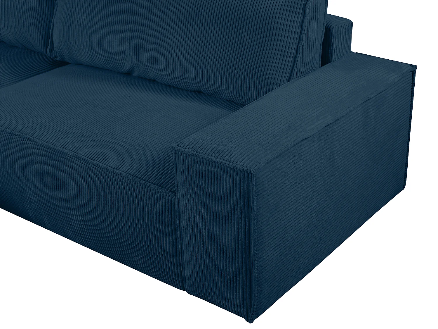 Hoekslaapbank AMELIA van PASCAL MORABITO - Ribfluweel - Blauw - Hoek links