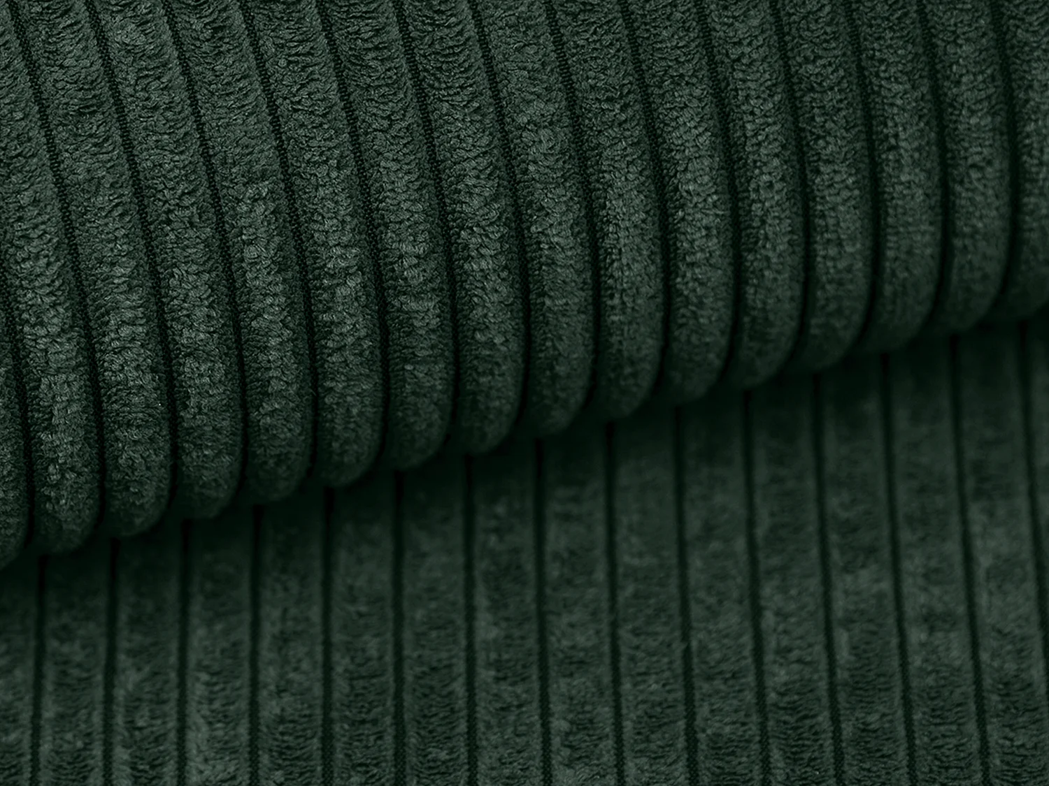 Ecksofa mit Schlaffunktion - Ecke Rechts - Cord - Tannengrün - AMELIA