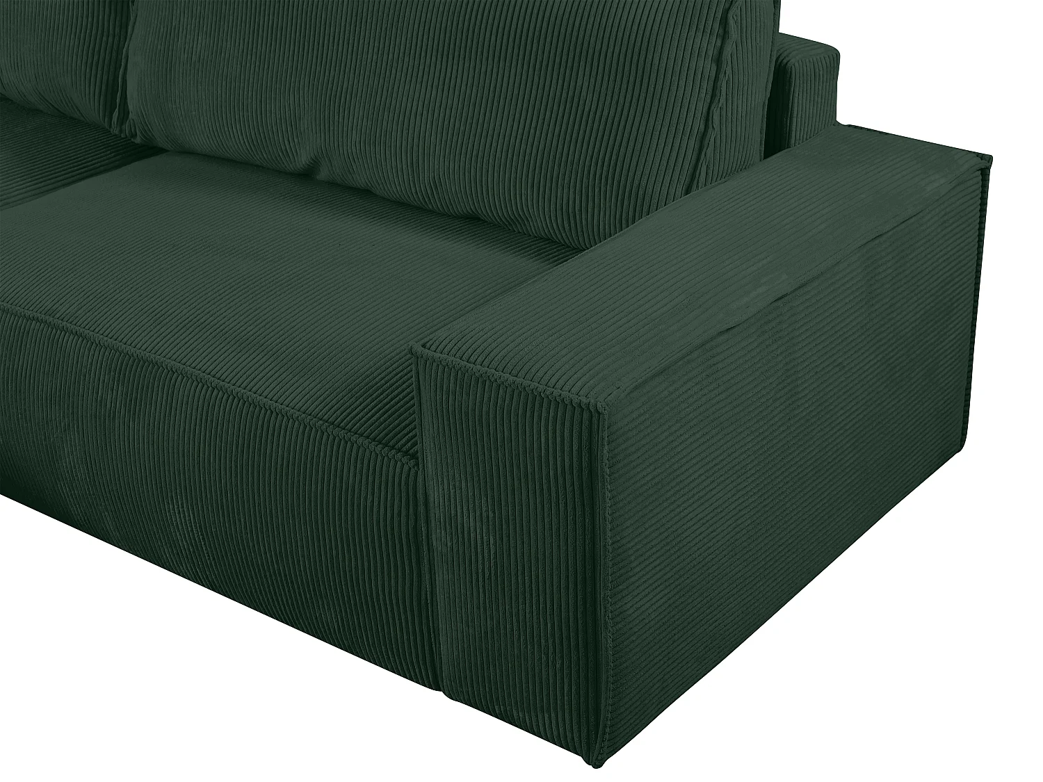 Bäddsoffa vänsterställd i grön manchester AMELIA